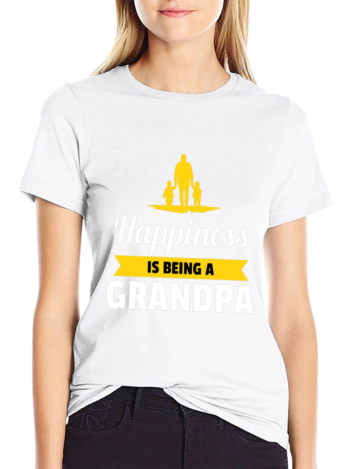 Happiness is Being a Grandpa Graphic T-Shirt