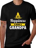 Happiness is Being a Grandpa Graphic T-Shirt