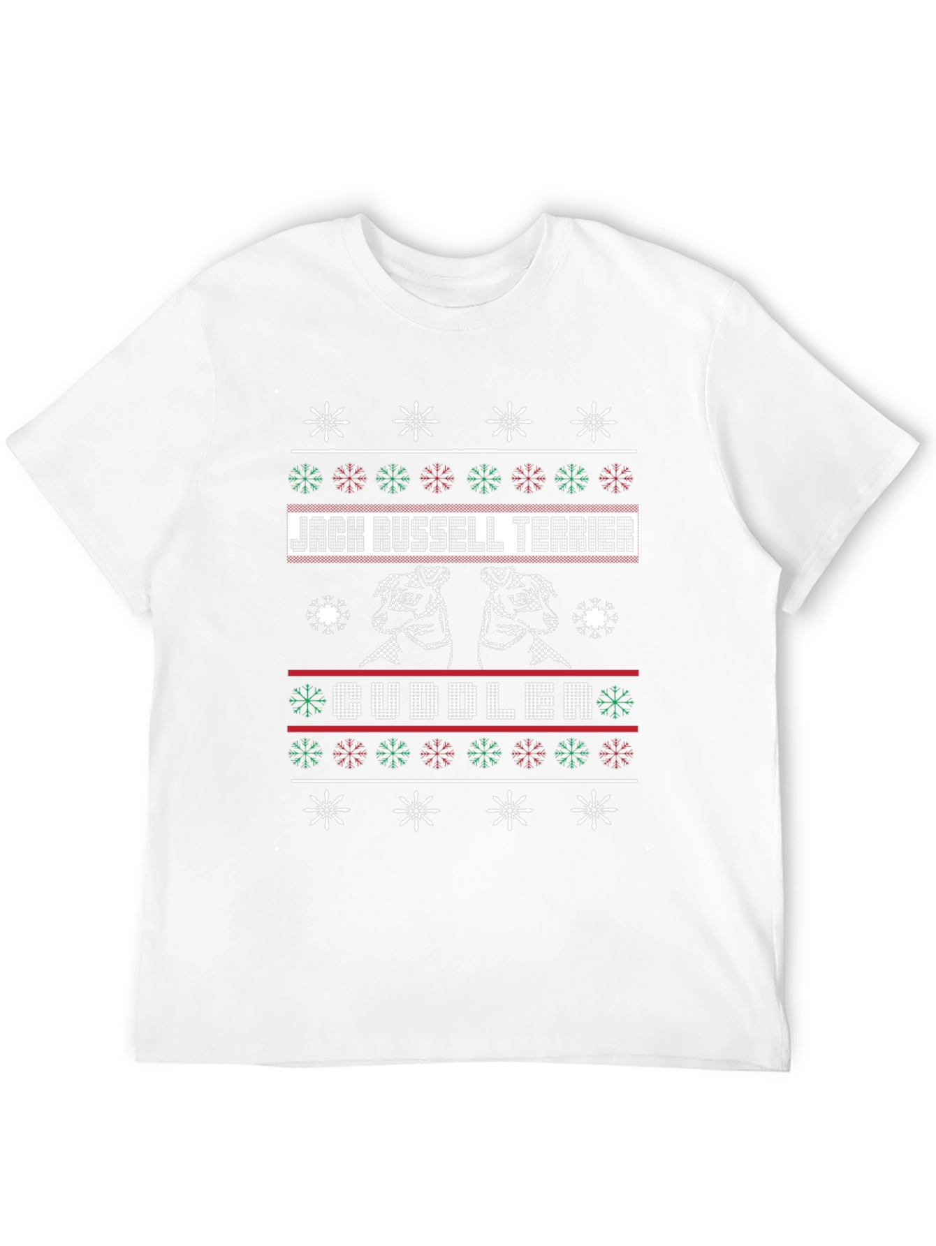Jack Russell Terrier Cuddler Ugly Christmas Sweater T-Shirt
