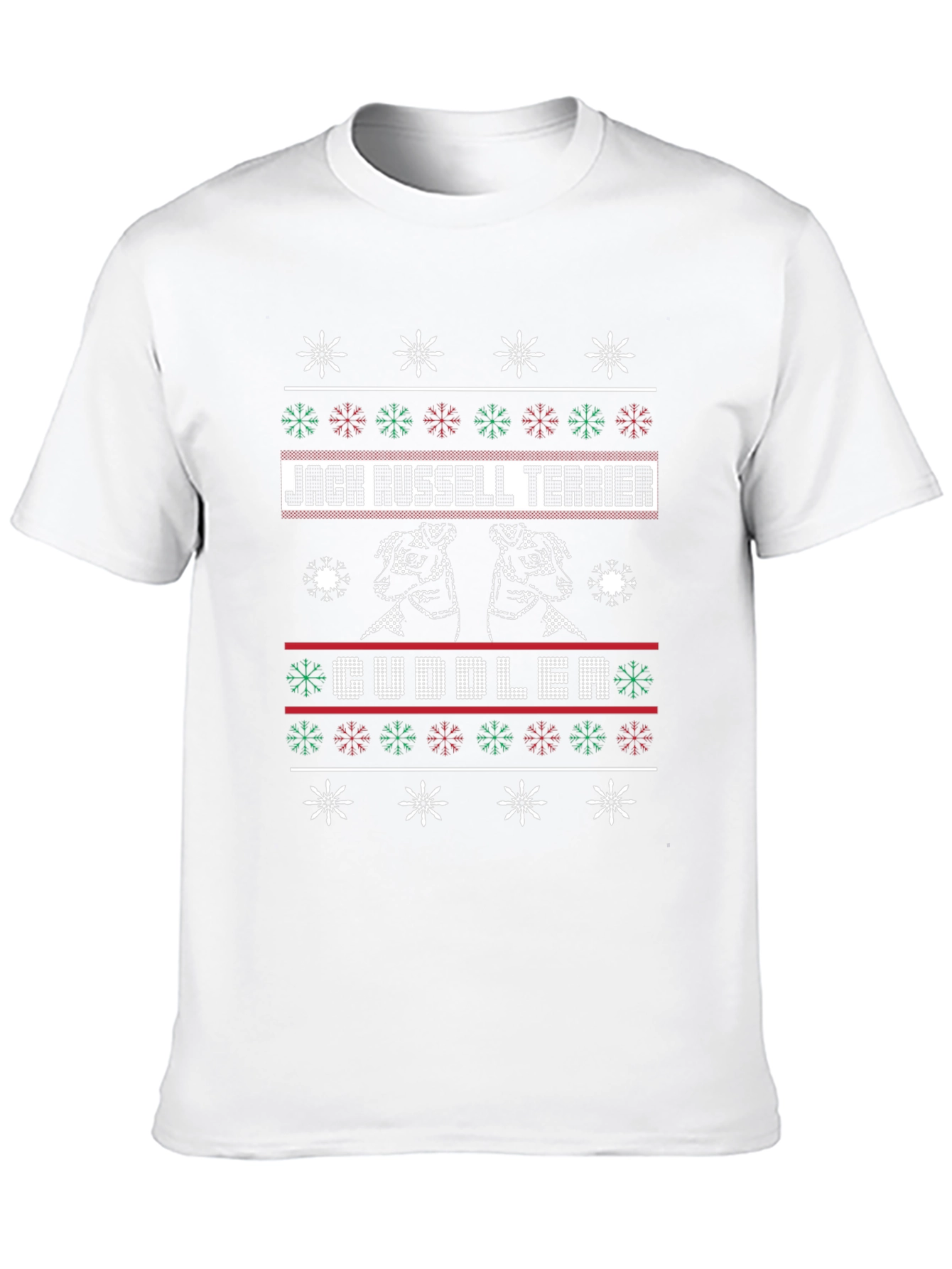 Jack Russell Terrier Cuddler Ugly Christmas Sweater T-Shirt