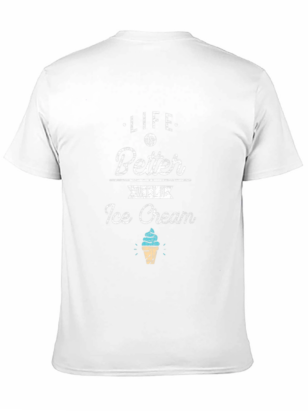 Life Is Better With Ice Cream Black T-Shirt