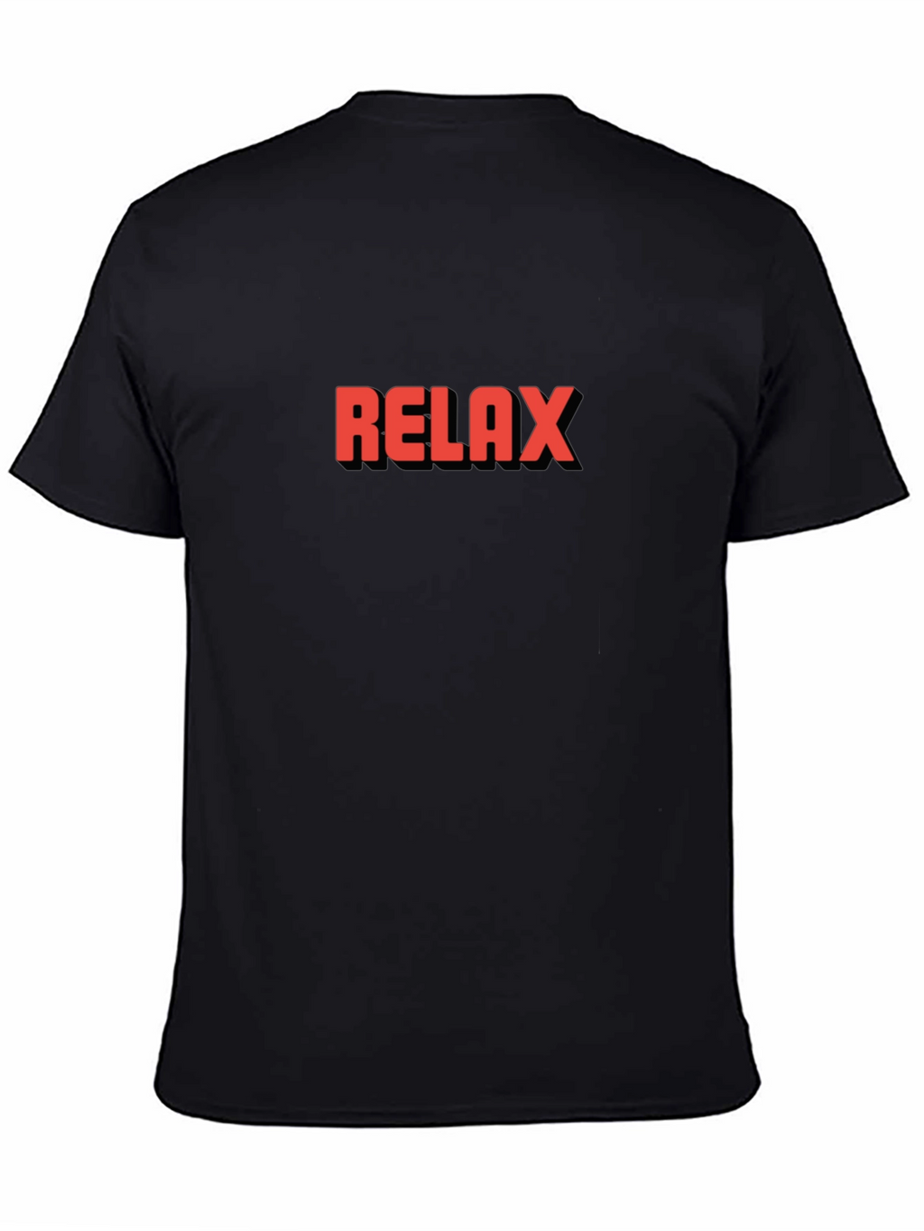 Relax Graphic Tee - Black Cotton T-Shirt