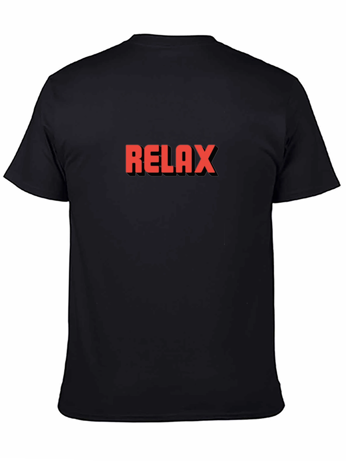 Relax Graphic Tee - Black Cotton T-Shirt