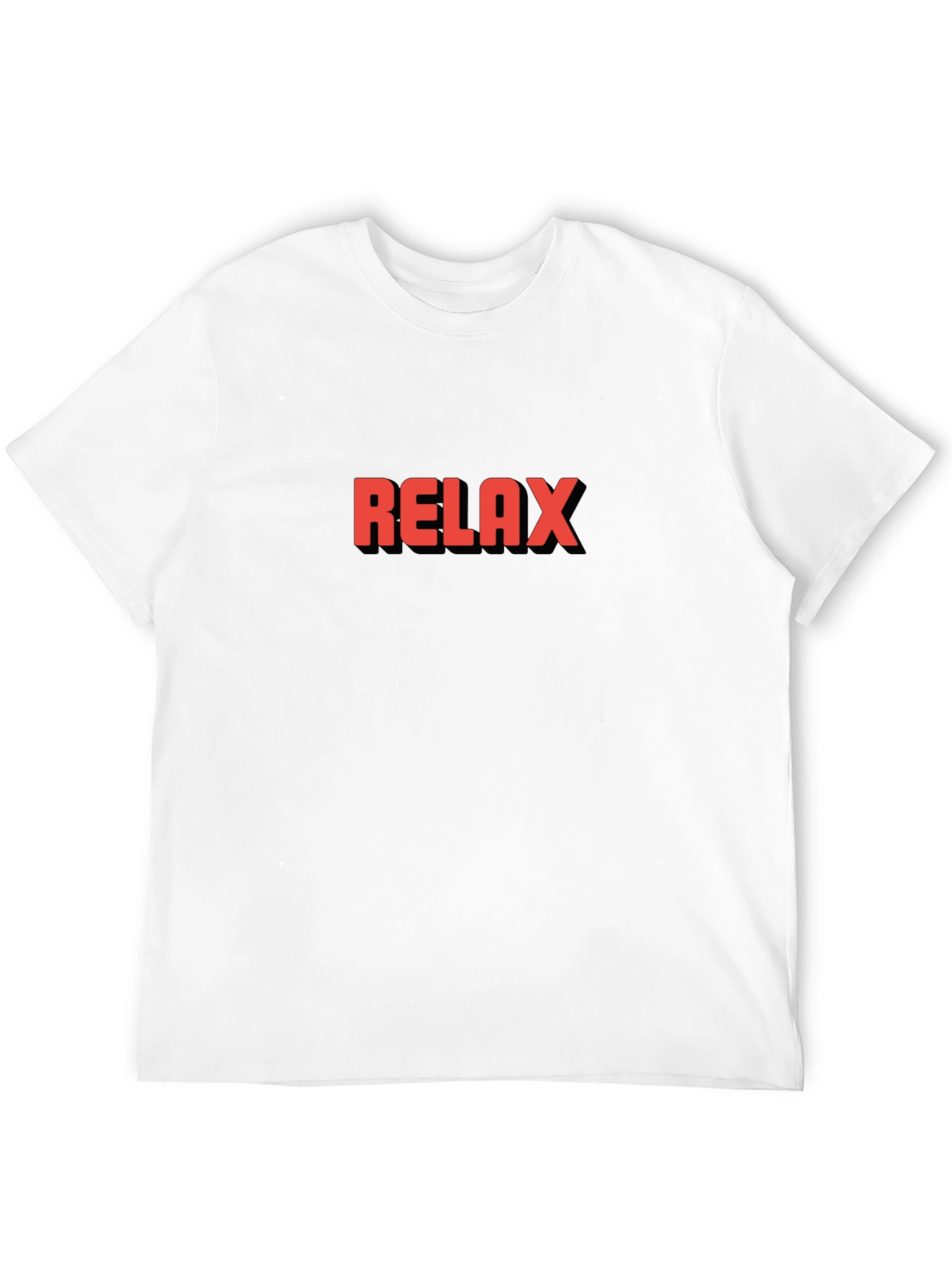 Relax Graphic Tee - Black Cotton T-Shirt