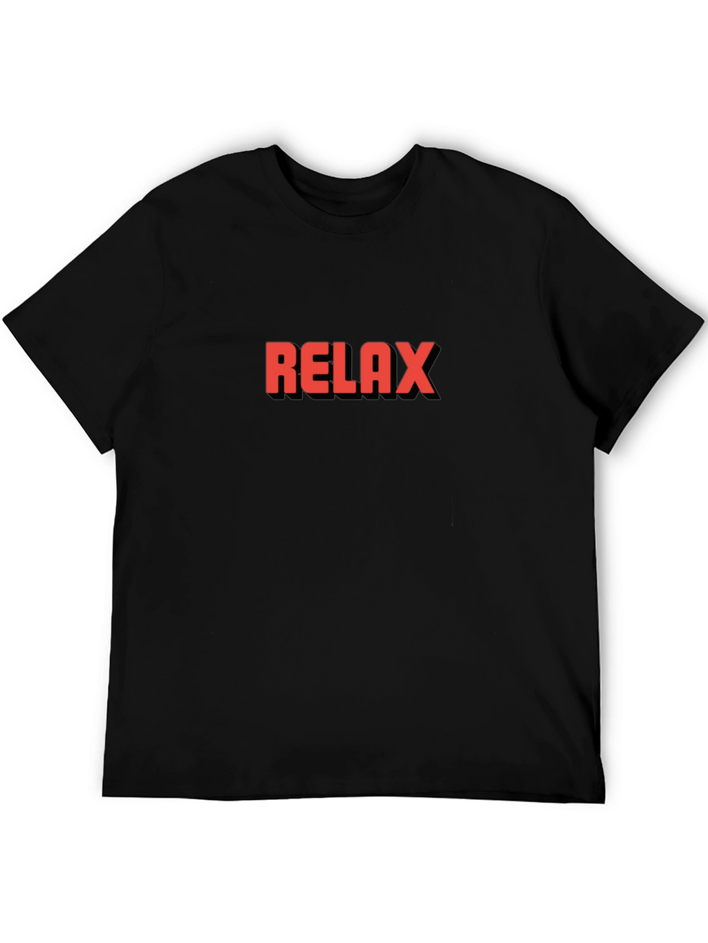 Relax Graphic Tee - Black Cotton T-Shirt