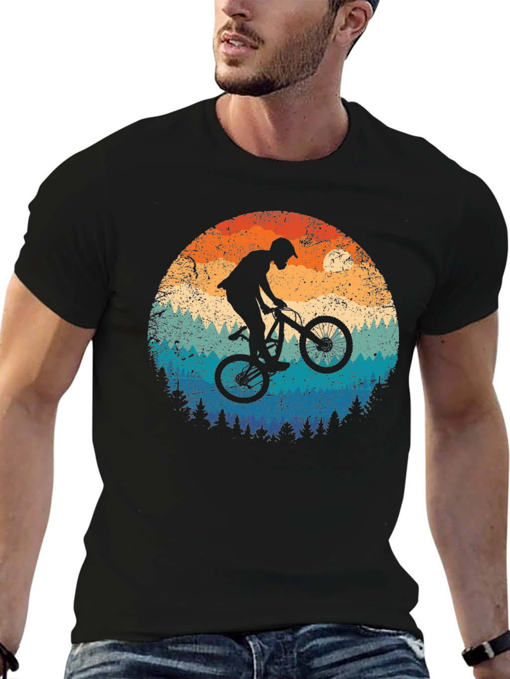 Mountain Bike Silhouette Graphic Tee