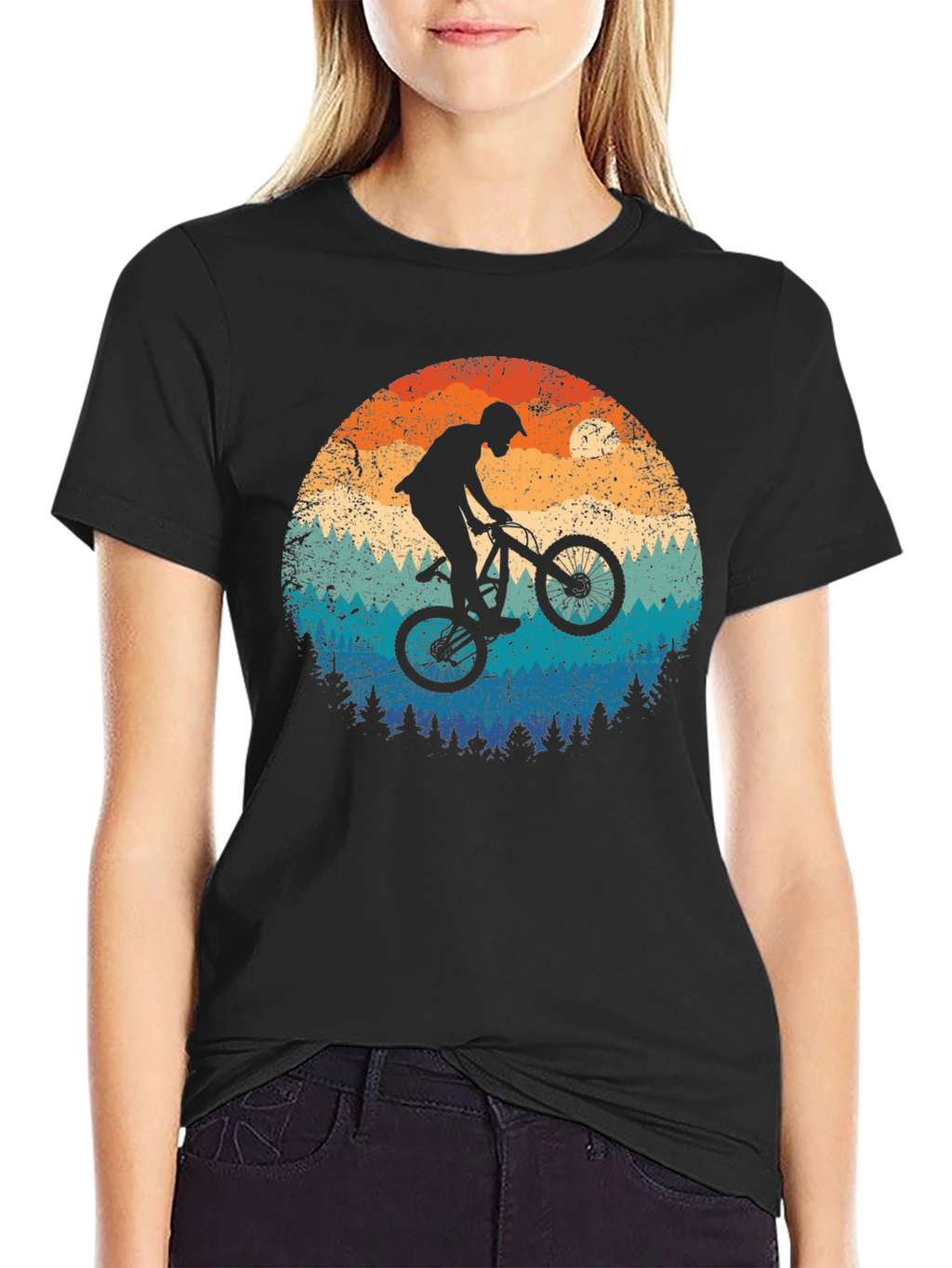 Mountain Bike Silhouette Graphic Tee