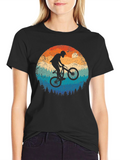 Mountain Bike Silhouette Graphic Tee