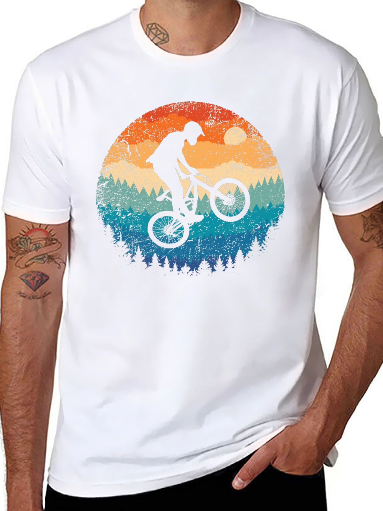 Mountain Bike Silhouette Graphic Tee