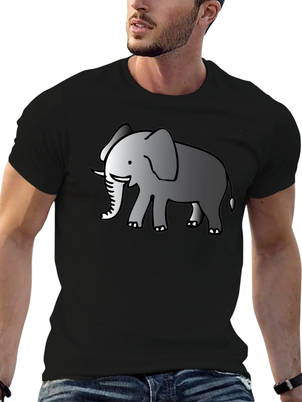 Elephant Graphic T-Shirt - Classic Black Tee