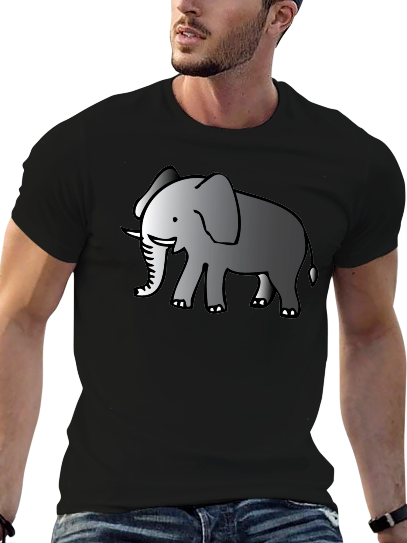 Elephant Graphic T-Shirt - Classic Black Tee