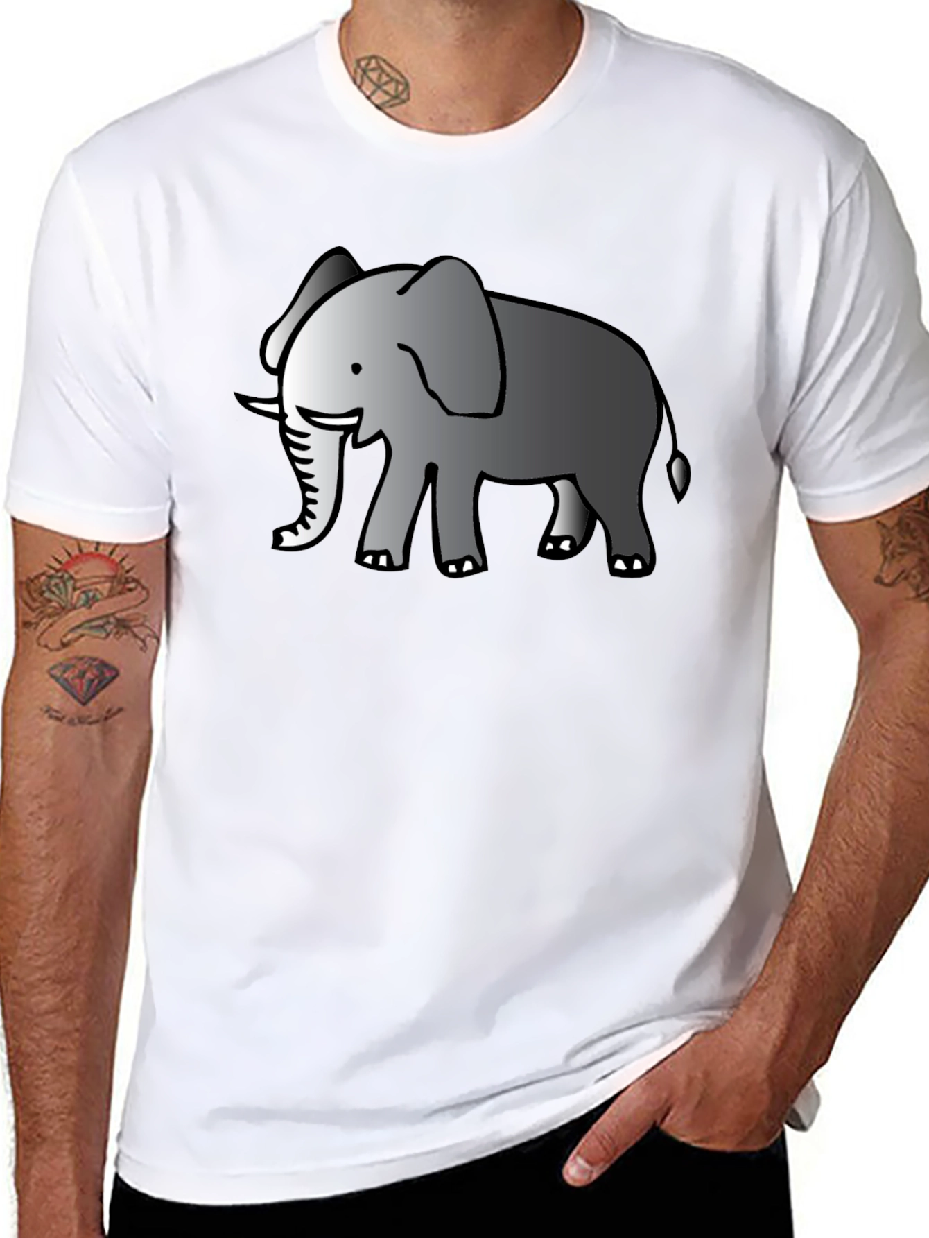 Elephant Graphic T-Shirt - Classic Black Tee