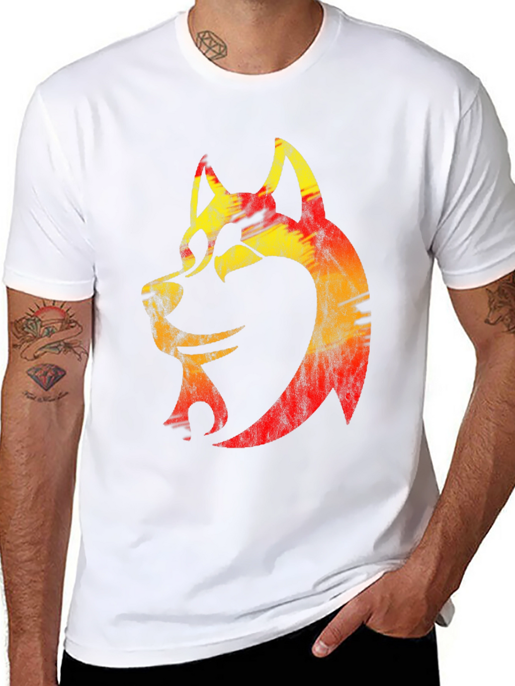 Wolf Graphic Tee - Bold Animal Print Black T-Shirt