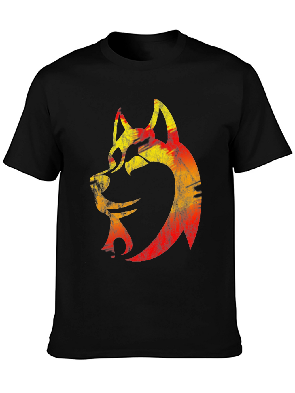 Wolf Graphic Tee - Bold Animal Print Black T-Shirt