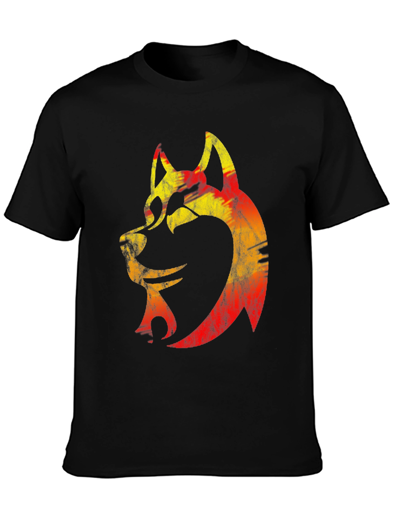 Wolf Graphic Tee - Bold Animal Print Black T-Shirt