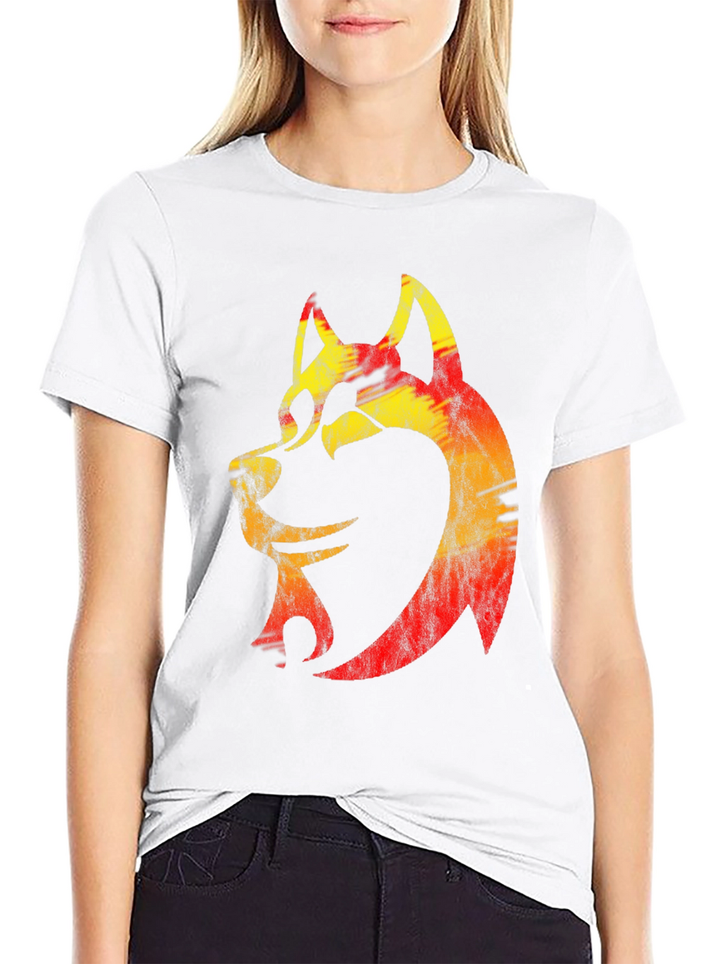 Wolf Graphic Tee - Bold Animal Print Black T-Shirt