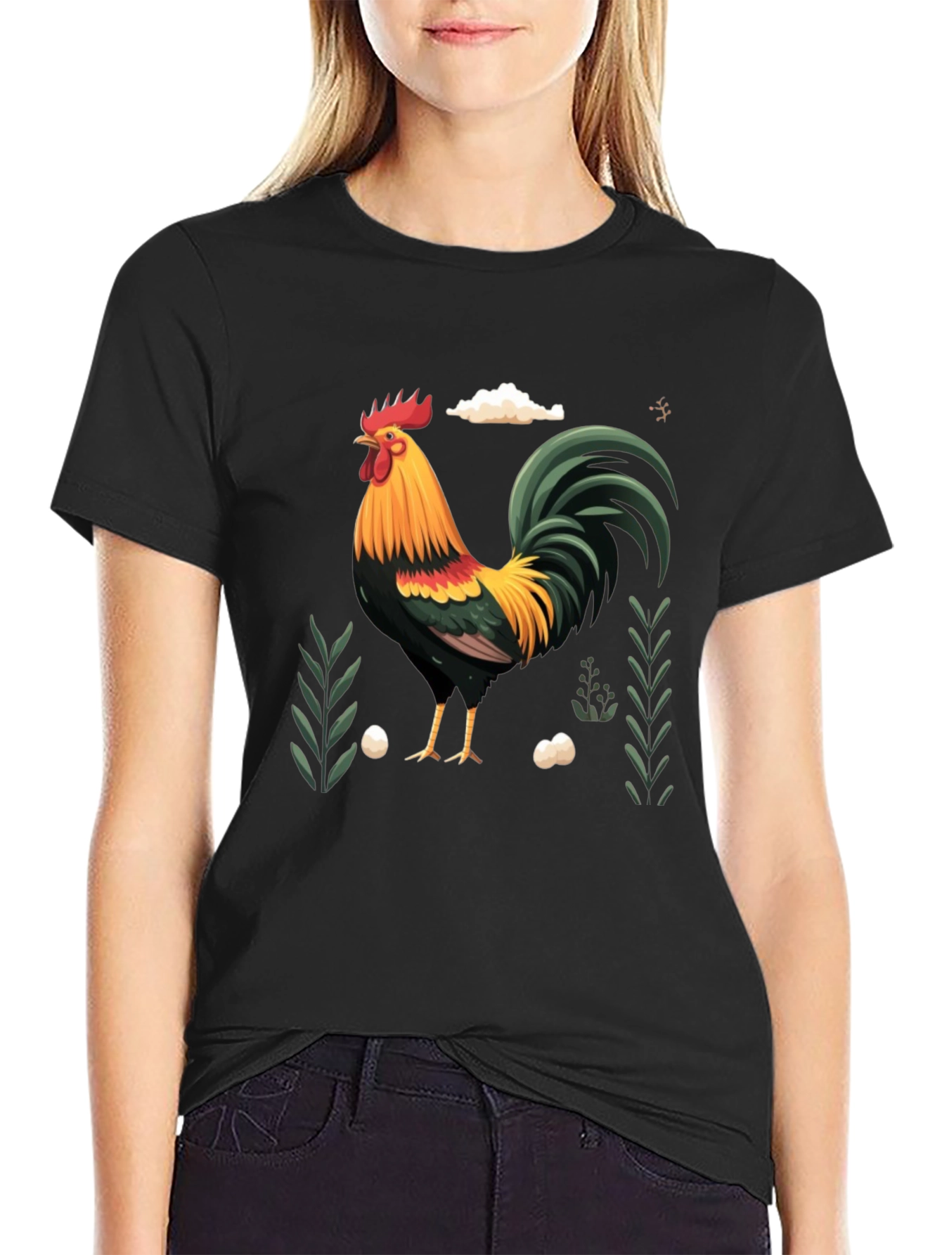 Rooster Graphic Tee - Farm Animal Design