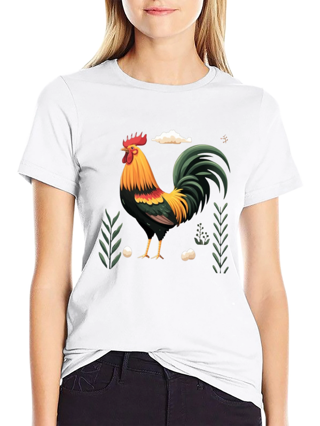 Rooster Graphic Tee - Farm Animal Design