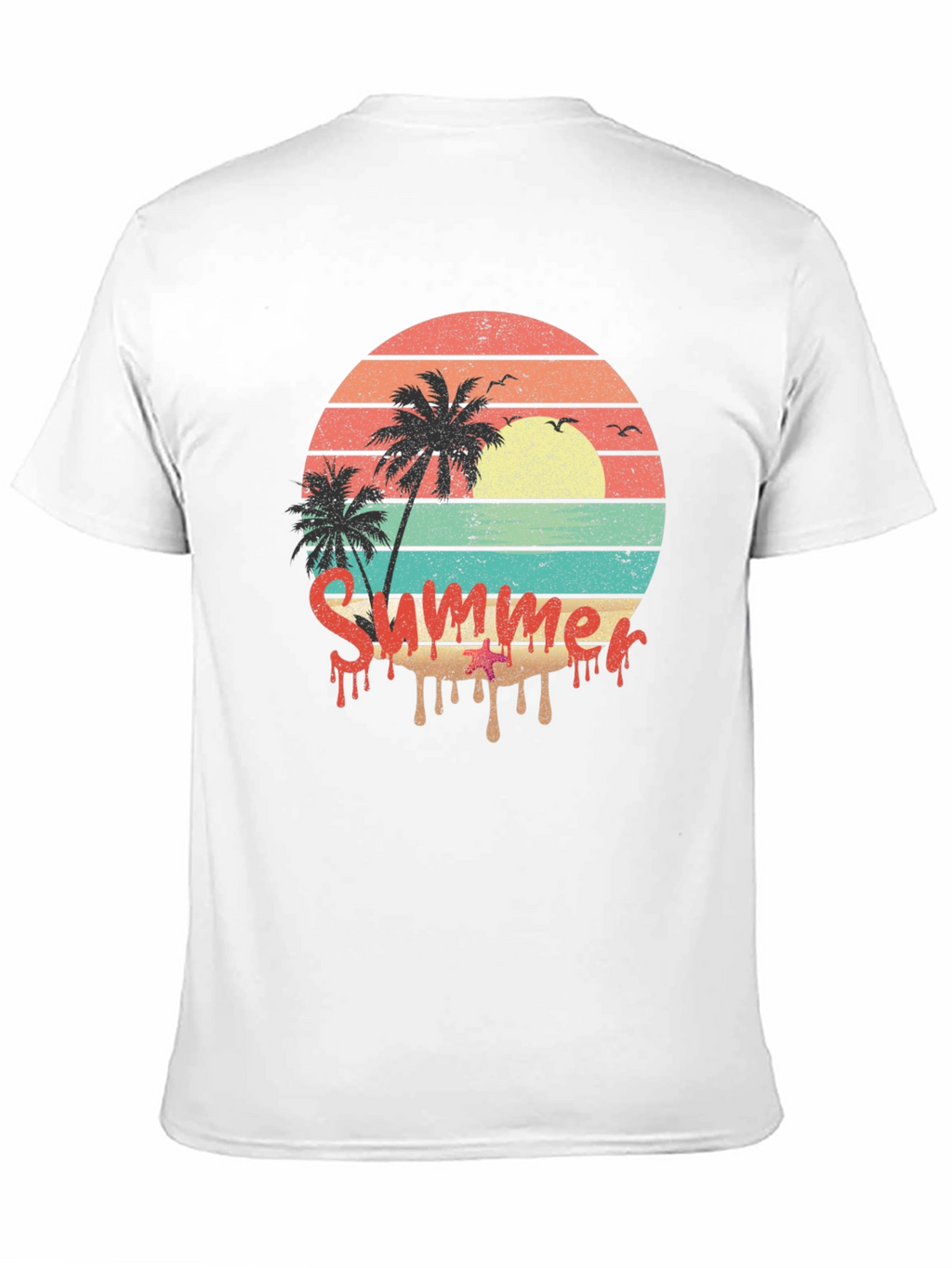 Summer Sunset Palm Tree Graphic Tee