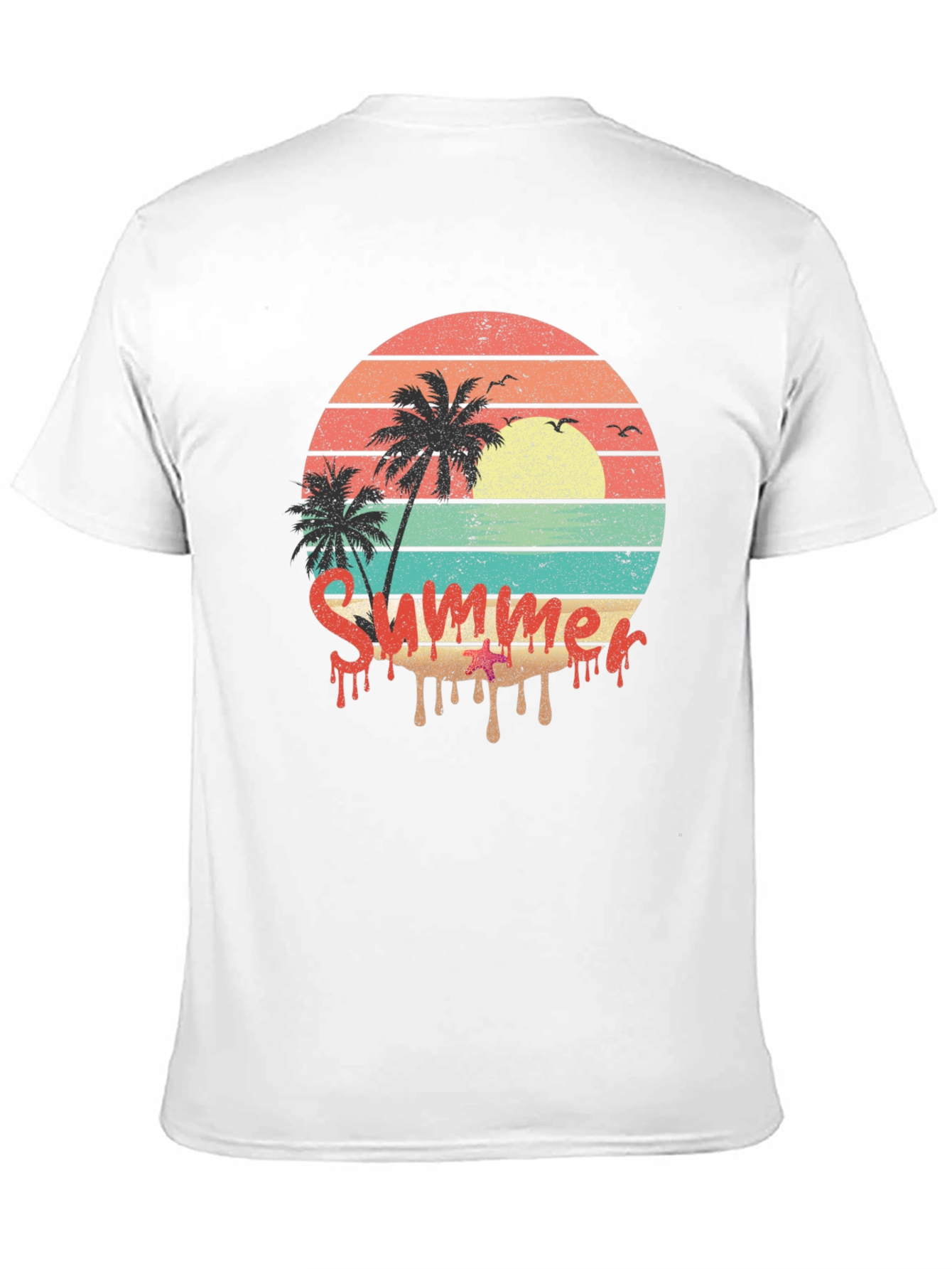Summer Sunset Palm Tree Graphic Tee
