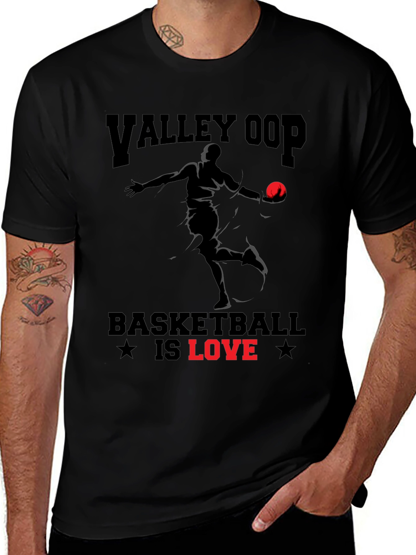 Valley Oop Basketball Is Love Graphic T-Shirt