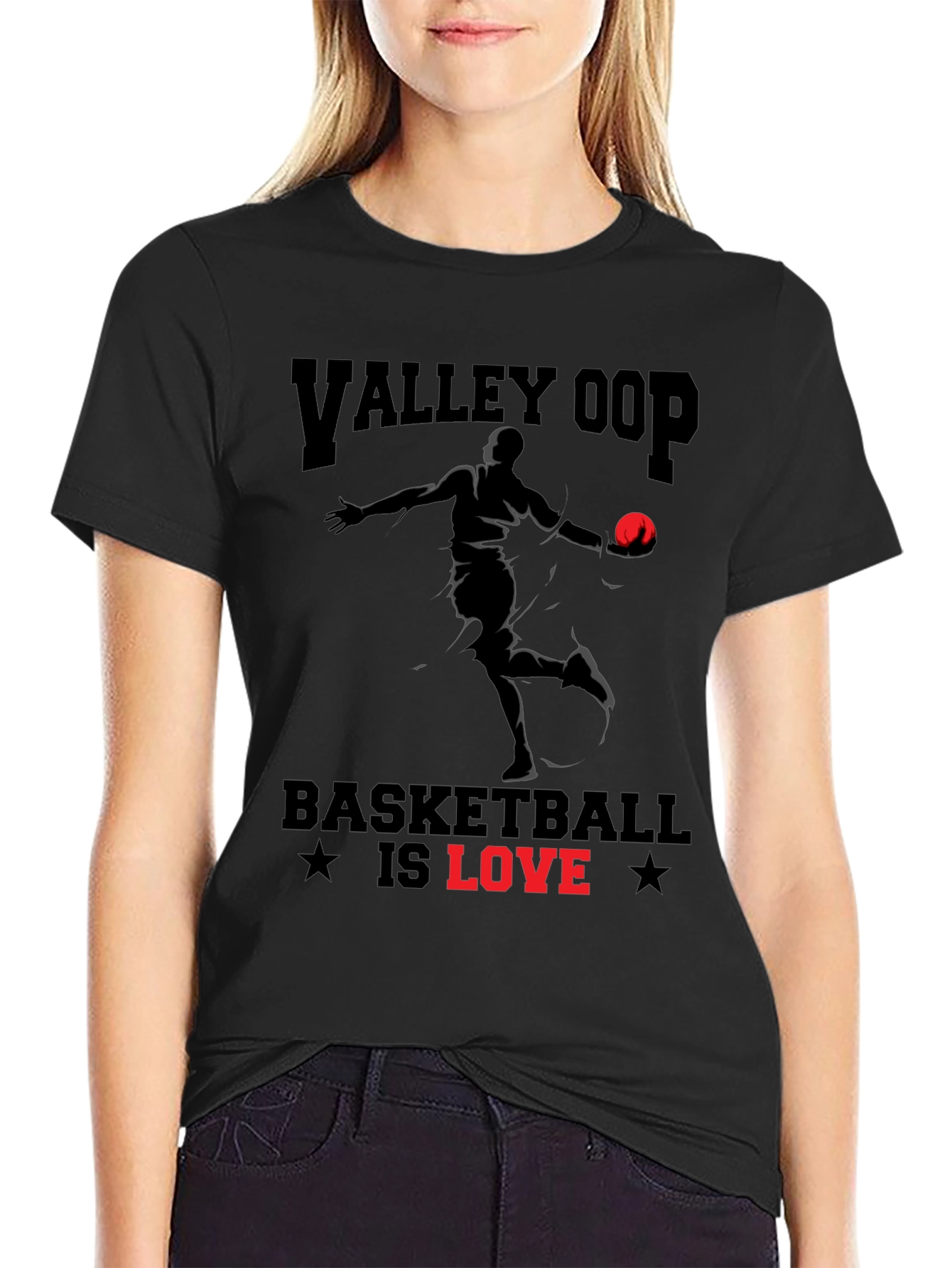 Valley Oop Basketball Is Love Graphic T-Shirt