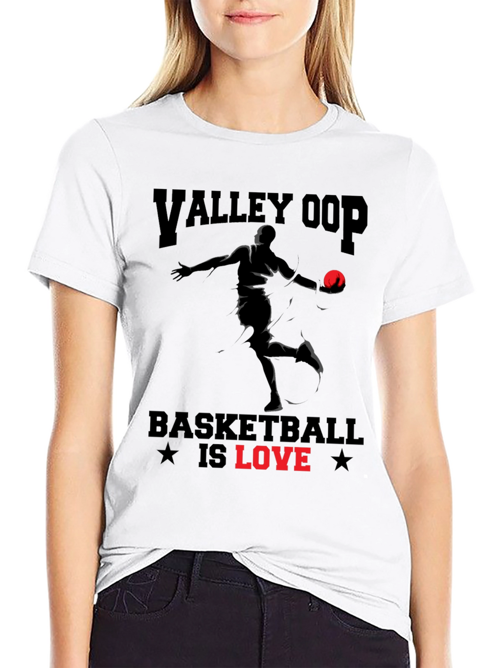 Valley Oop Basketball Is Love Graphic T-Shirt