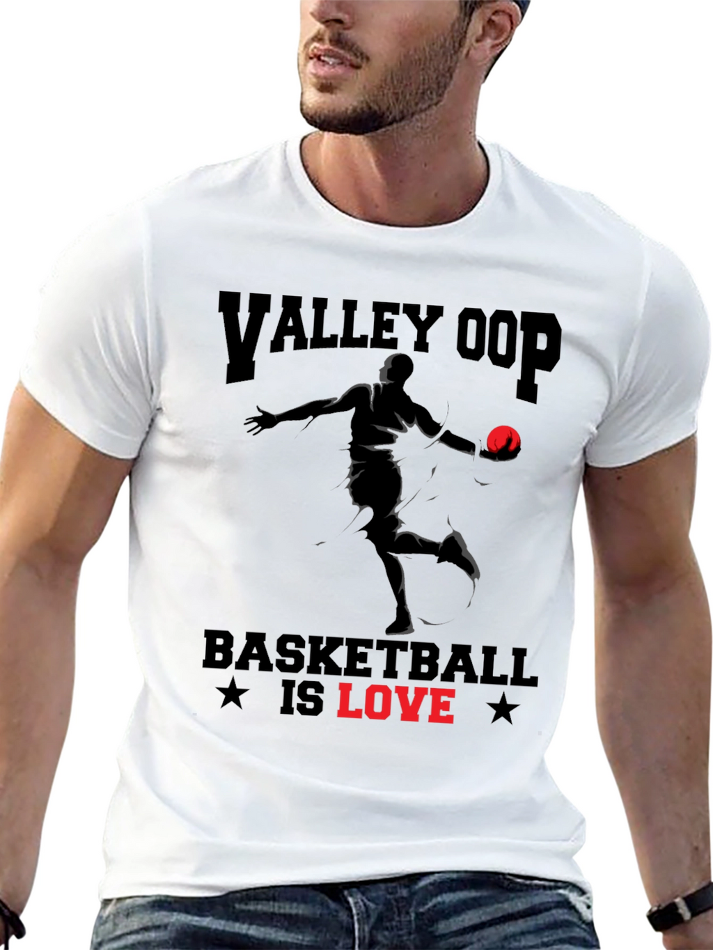Valley Oop Basketball Is Love Graphic T-Shirt