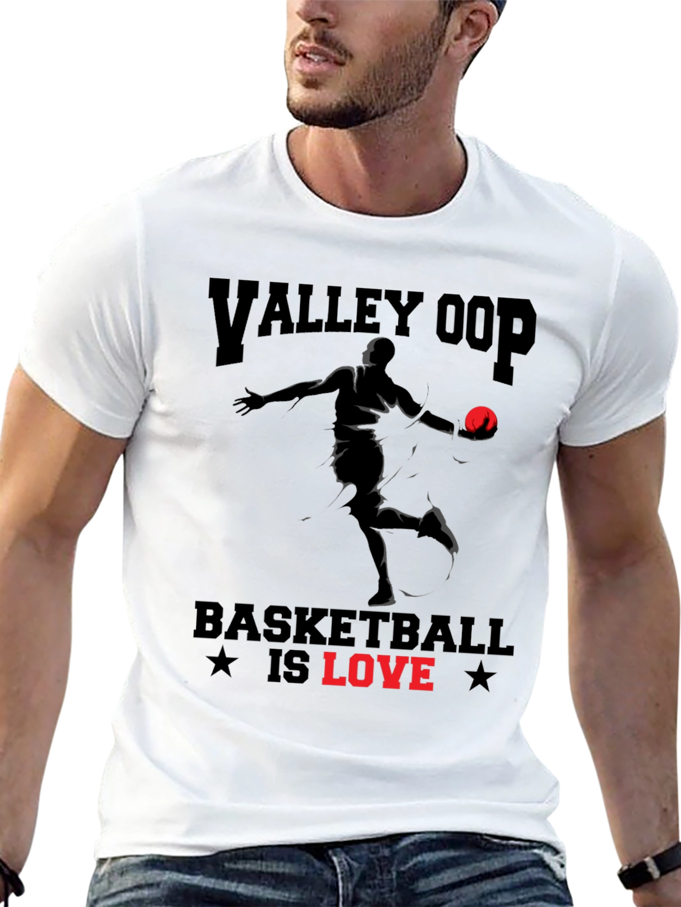 Valley Oop Basketball Is Love Graphic T-Shirt