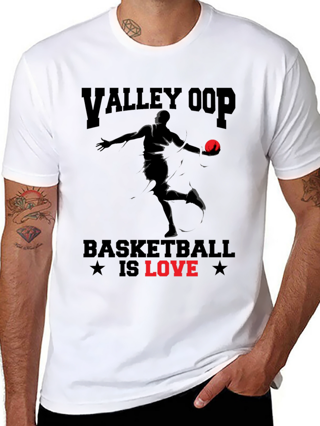 Valley Oop Basketball Is Love Graphic T-Shirt