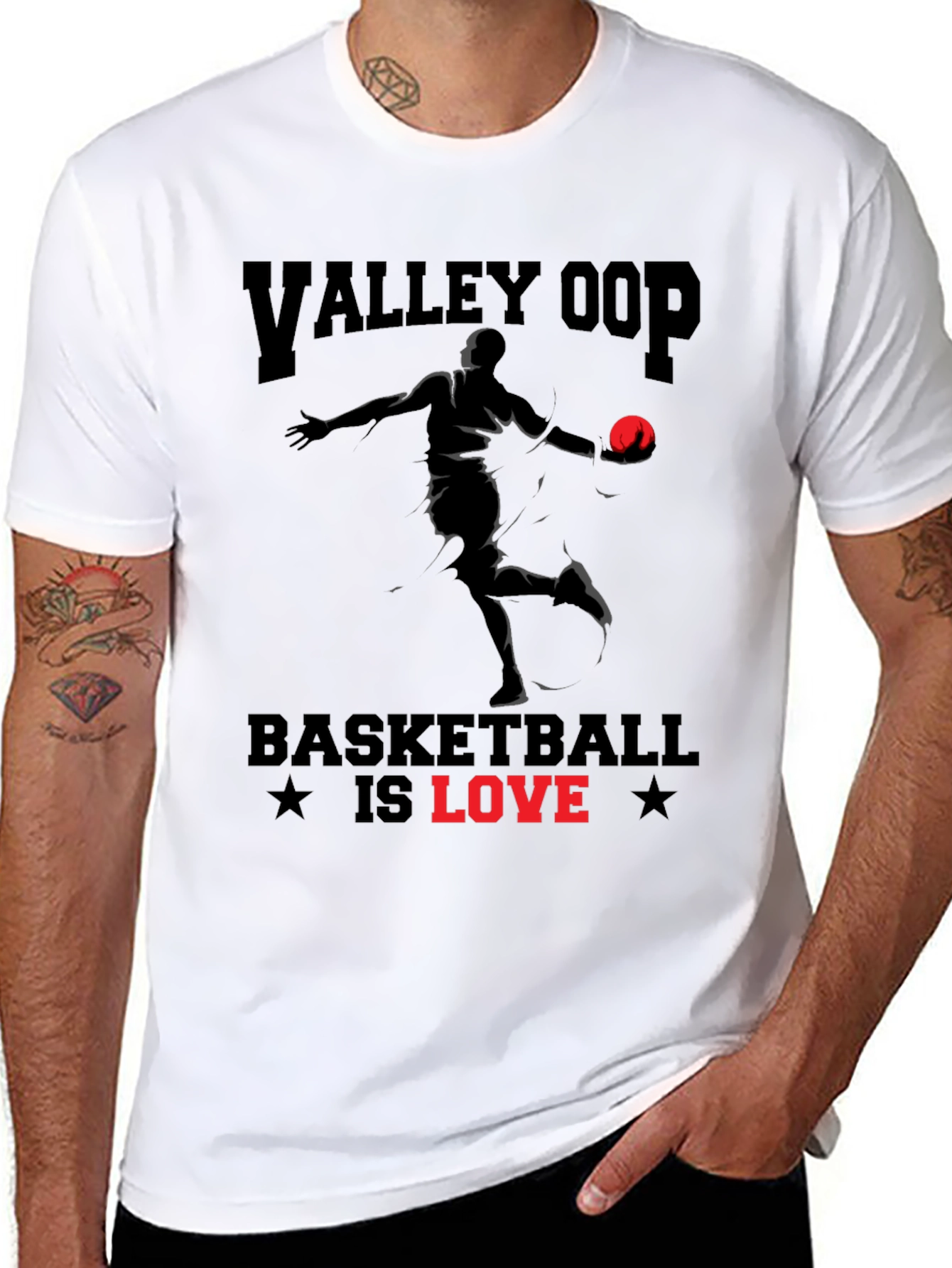 Valley Oop Basketball Is Love Graphic T-Shirt