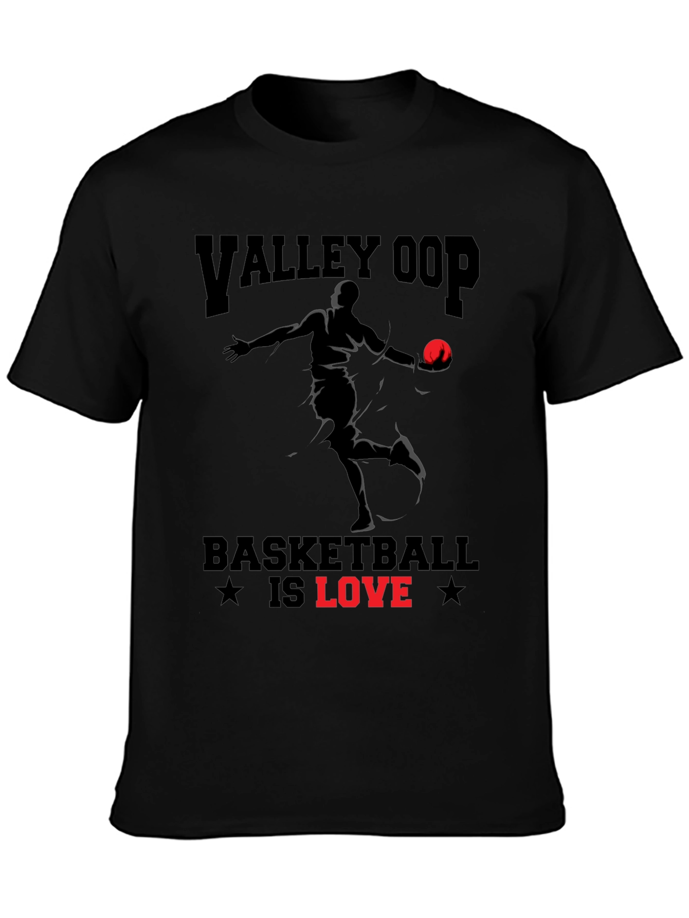 Valley Oop Basketball Is Love Graphic T-Shirt