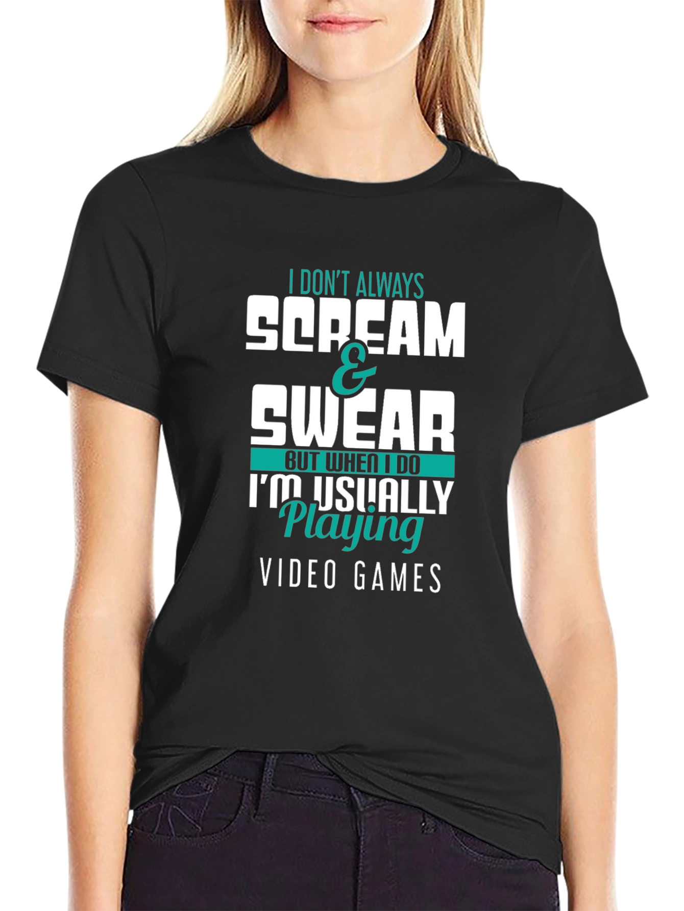 Gamer T-Shirt: I Dont Always Scream & Swear