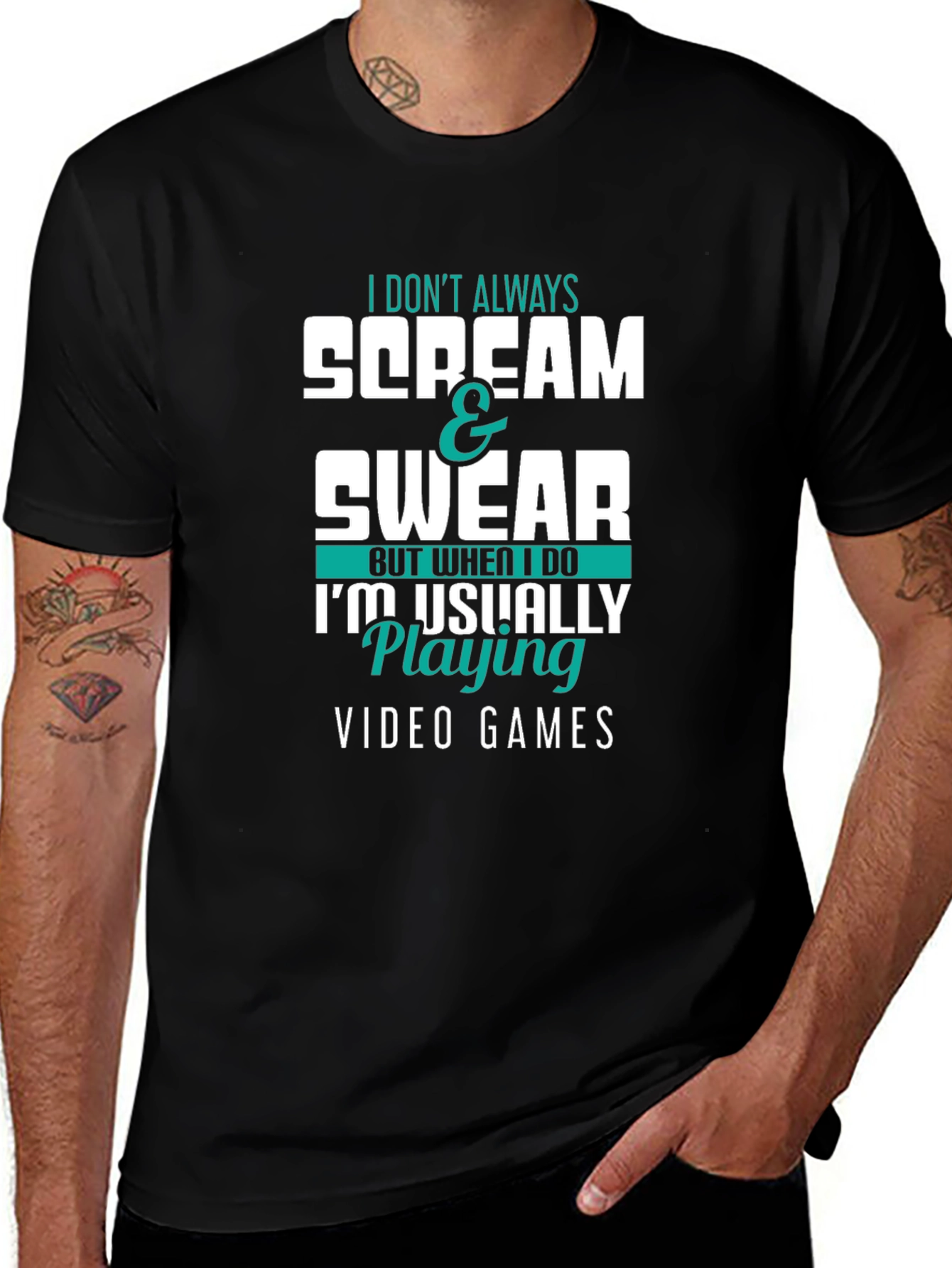 Gamer T-Shirt: I Dont Always Scream & Swear