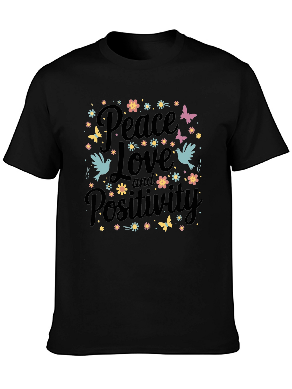 Peace Love & Positivity Graphic Tee