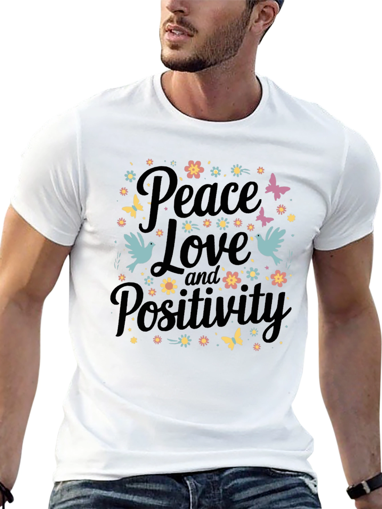 Peace Love & Positivity Graphic Tee