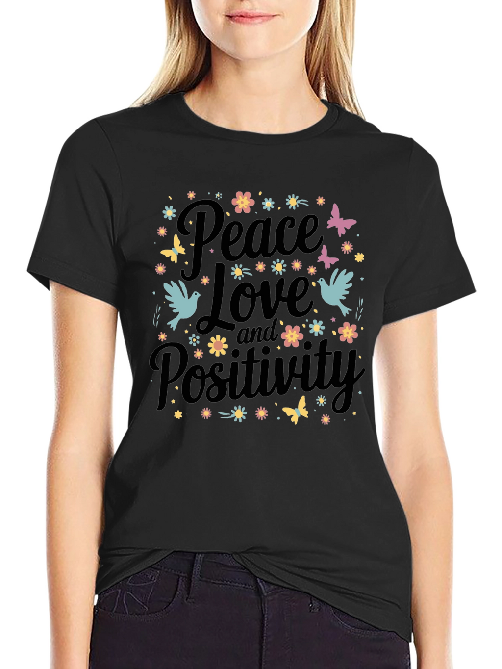 Peace Love & Positivity Graphic Tee