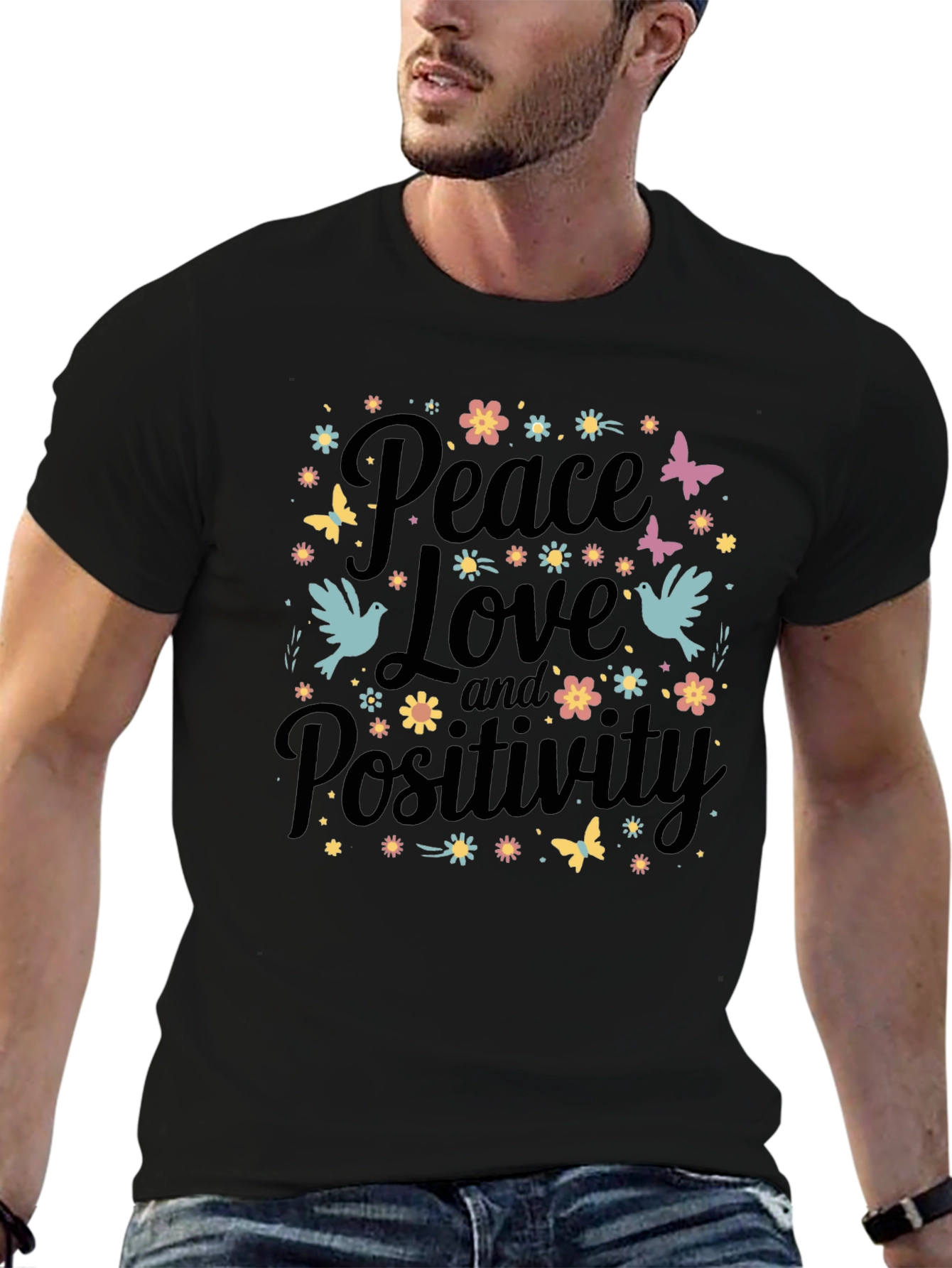 Peace Love & Positivity Graphic Tee