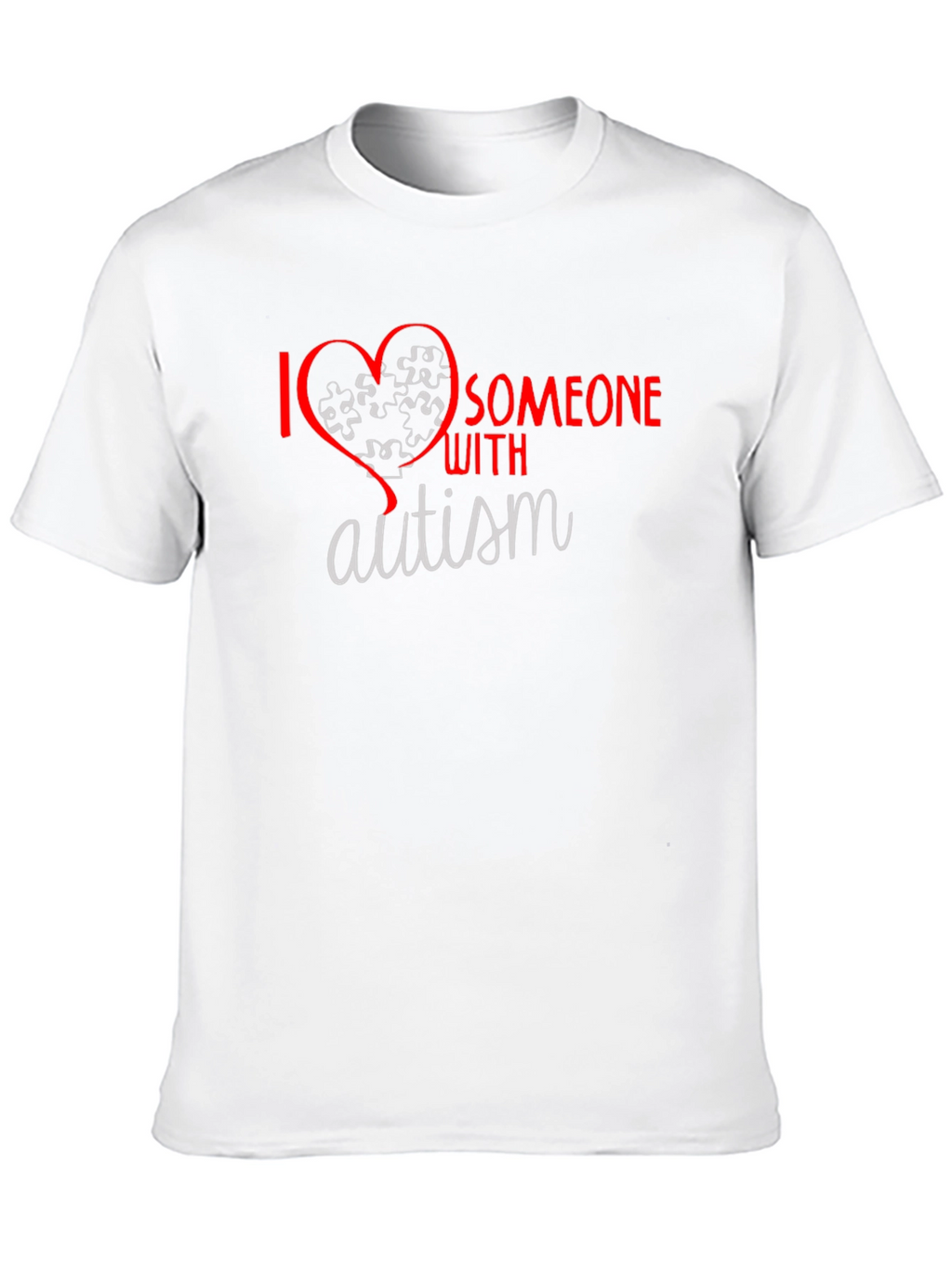 I Love Someone With Autism T-Shirt Awareness Tee