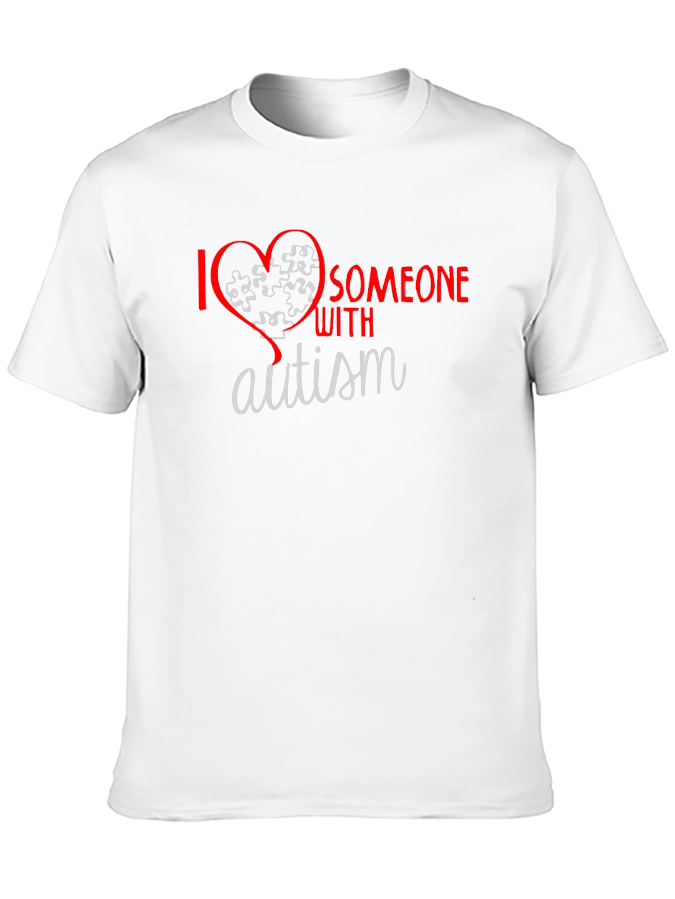 I Love Someone With Autism T-Shirt Awareness Tee