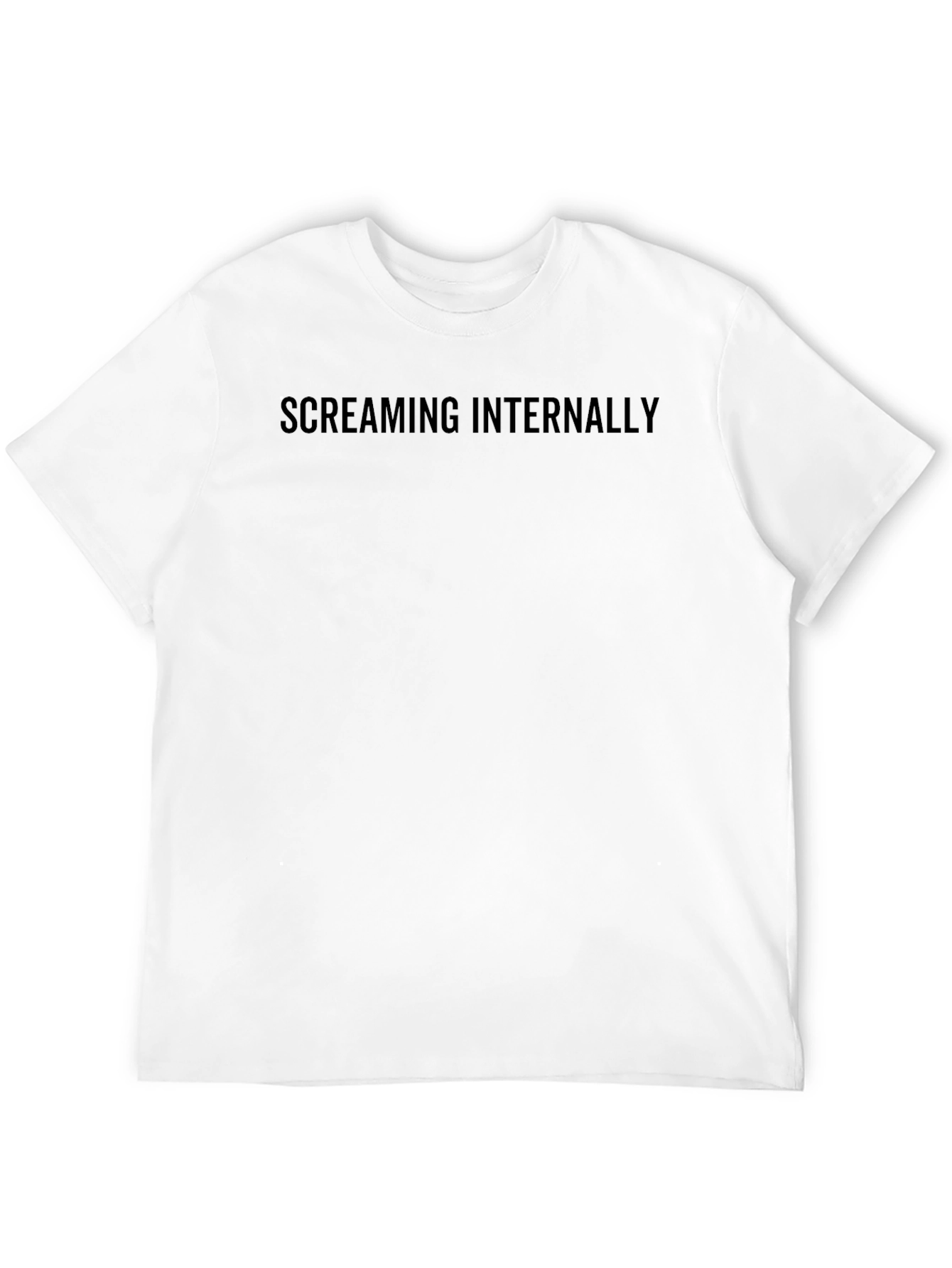 Screaming Internally Black Graphic Tee