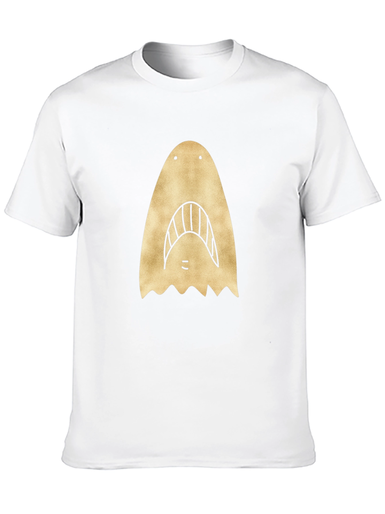 Shark Face Graphic Print Black T-Shirt
