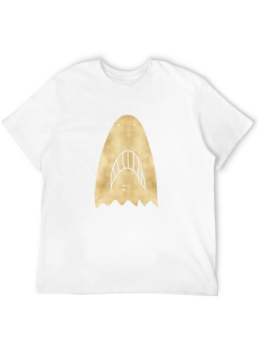 Shark Face Graphic Print Black T-Shirt