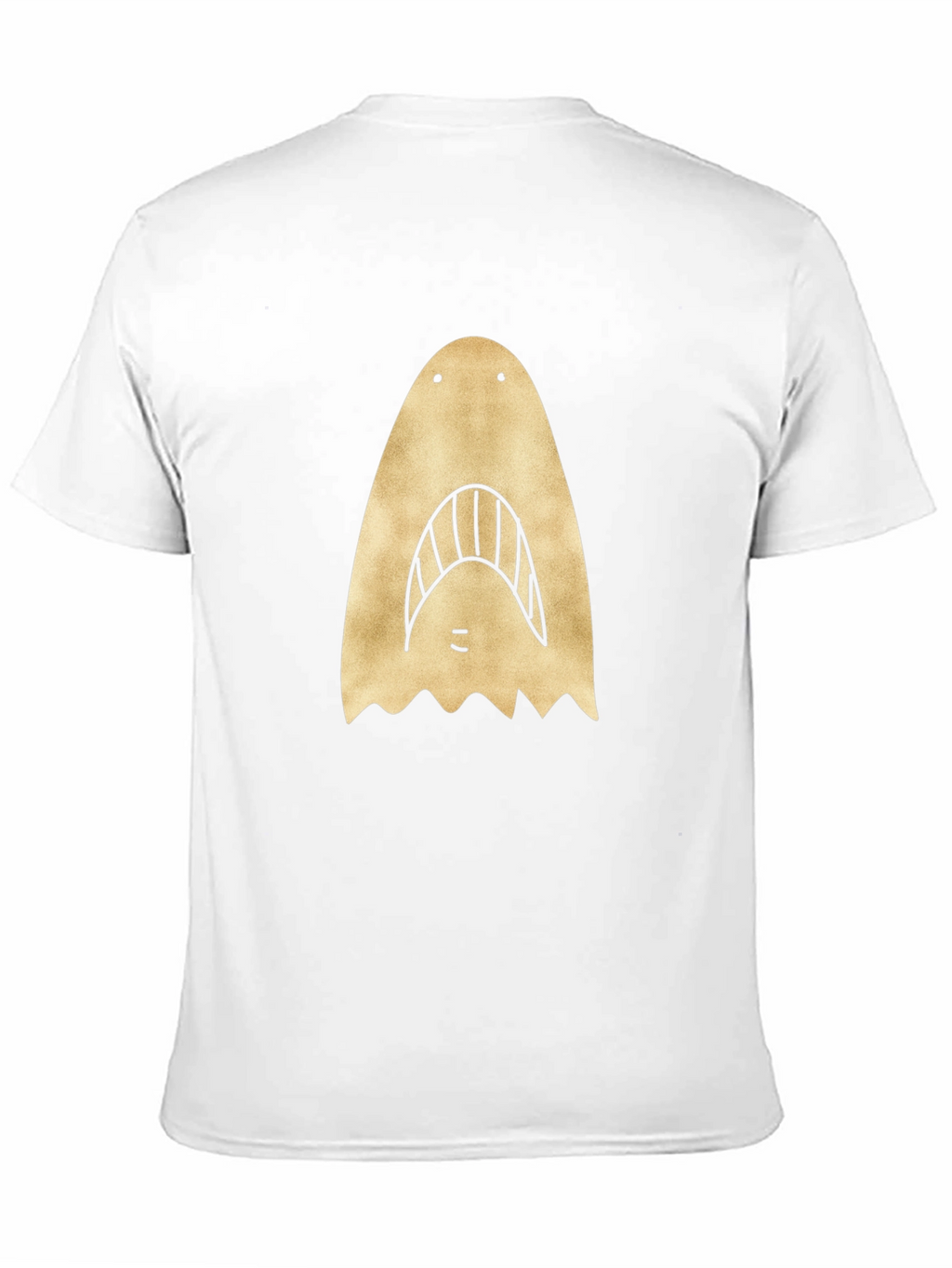 Shark Face Graphic Print Black T-Shirt
