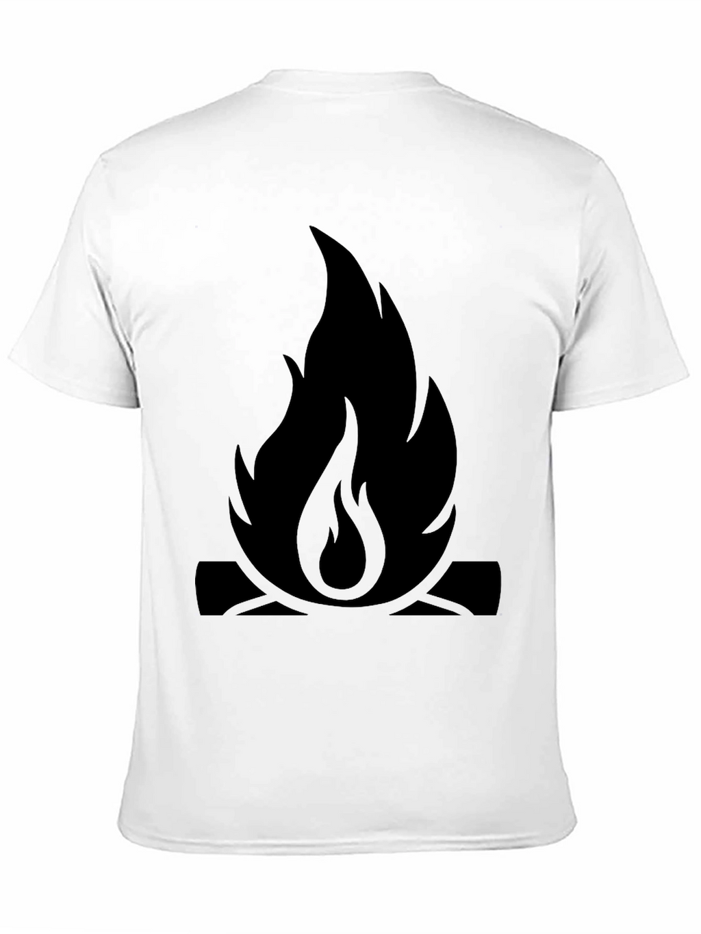 Campfire Graphic Tee - Black Cotton Casual