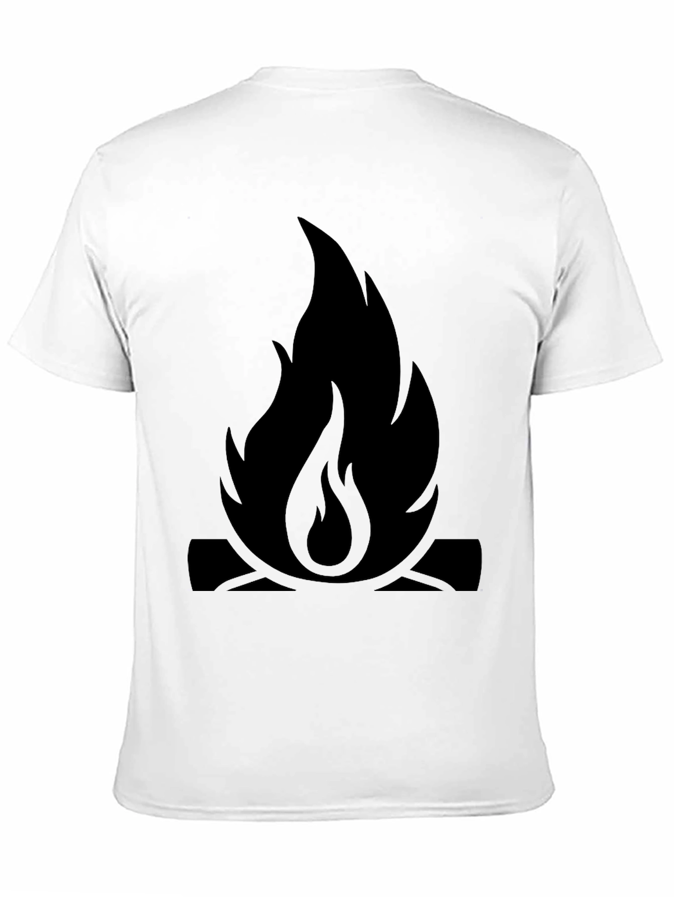 Campfire Graphic Tee - Black Cotton Casual