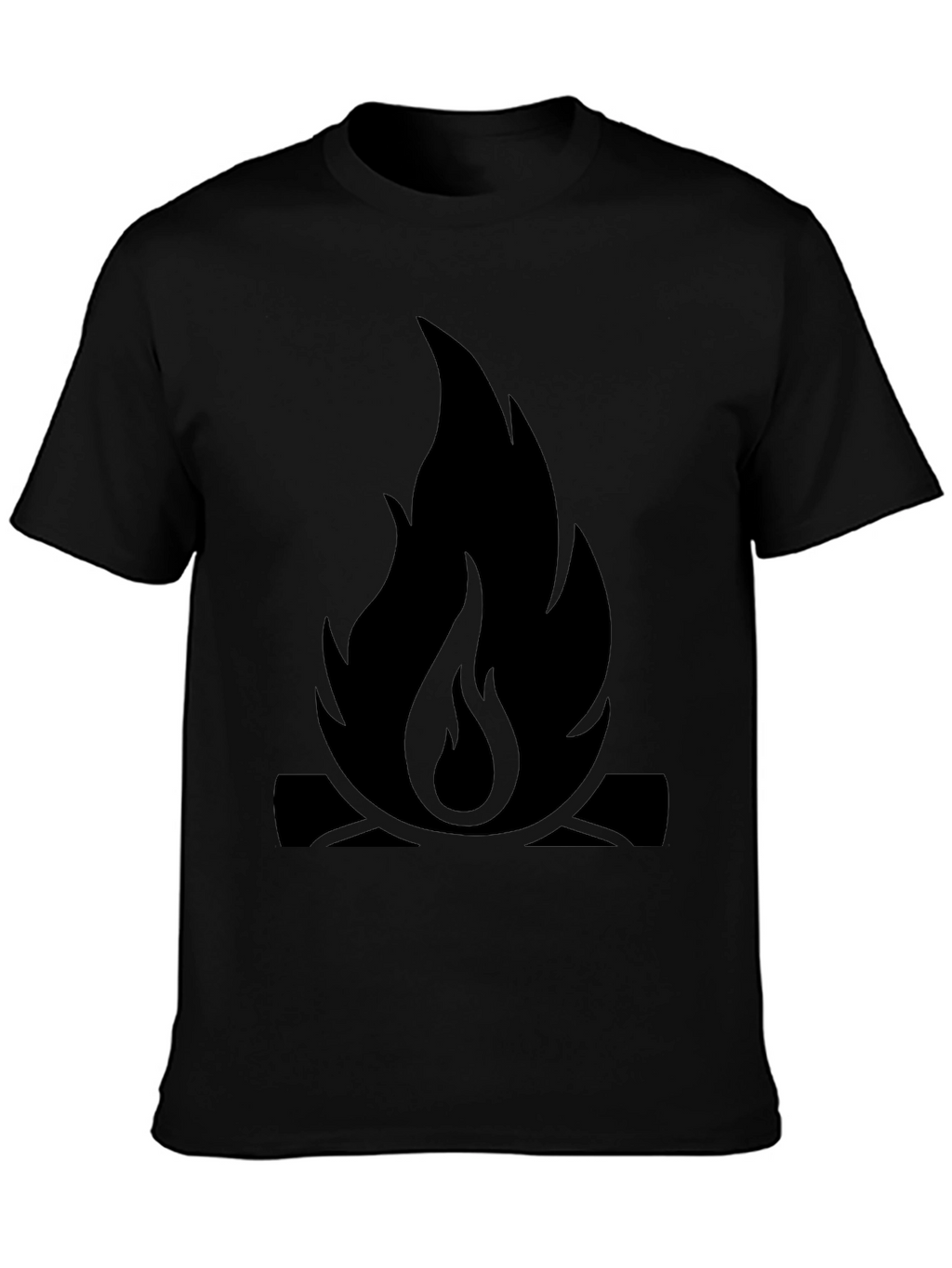 Campfire Graphic Tee - Black Cotton Casual