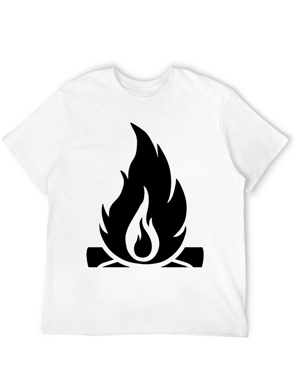 Campfire Graphic Tee - Black Cotton Casual