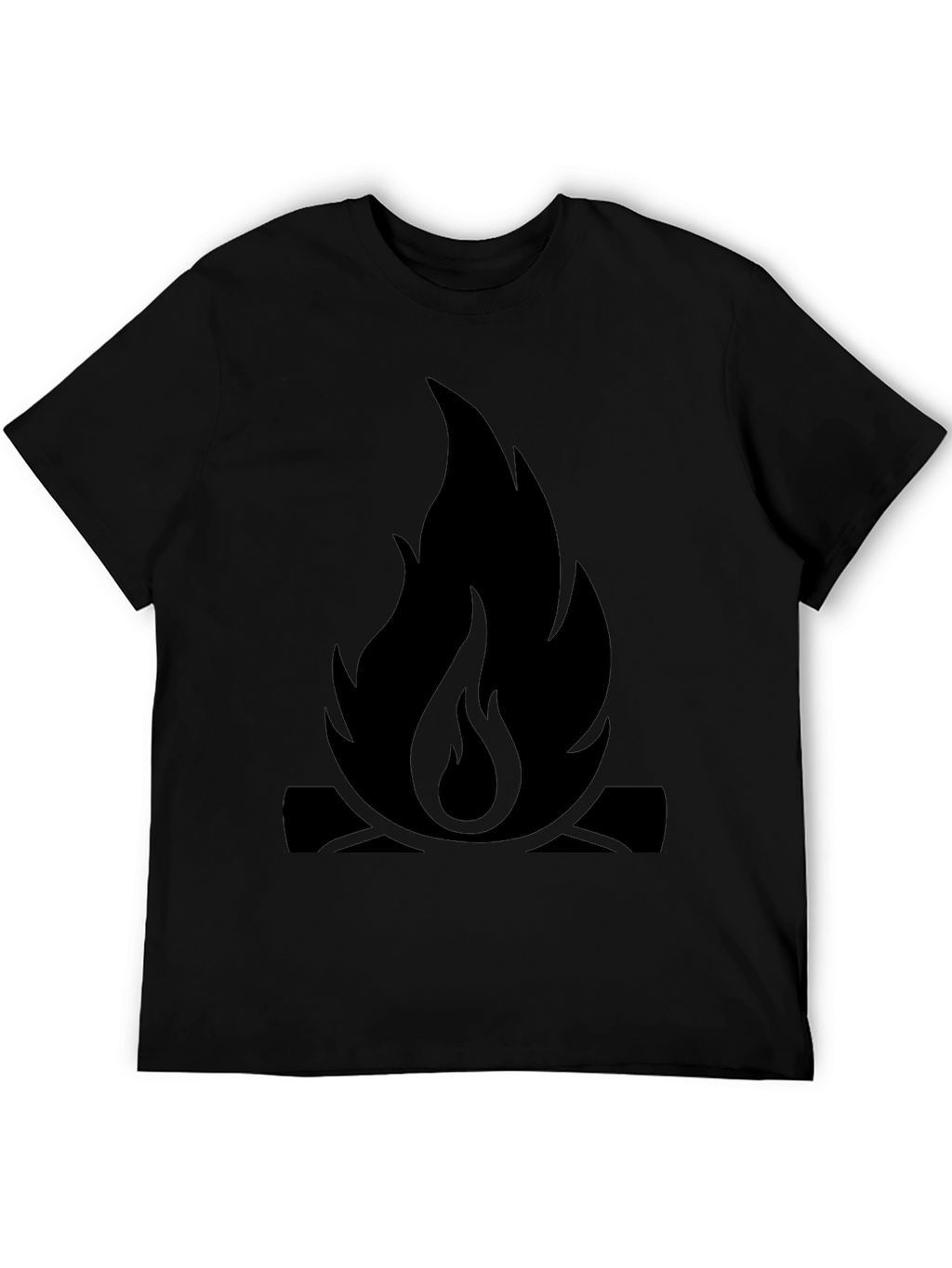 Campfire Graphic Tee - Black Cotton Casual