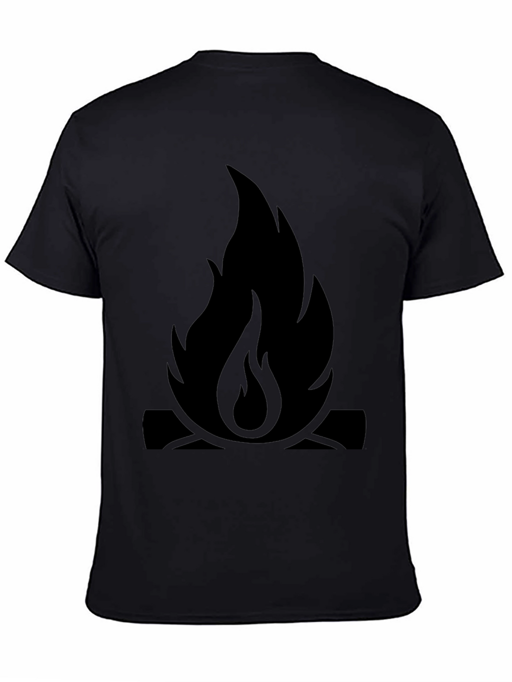 Campfire Graphic Tee - Black Cotton Casual